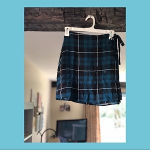 tartan mini skirt